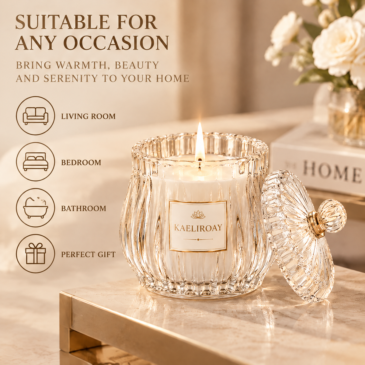 KAELIROAY® Scented Candle — Suitable for Any Occasion: Living Room, Bedroom, Bathroom, Perfect Gift
